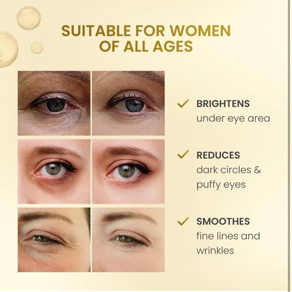NEW PLANTIFIQUE Gold Under Eye Patches for Puffy Eyes and Dark Circles 20 Pairs - Picture 2 of 7